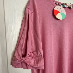 Ted Baker London Pink Open Sleeve Tee Brand New